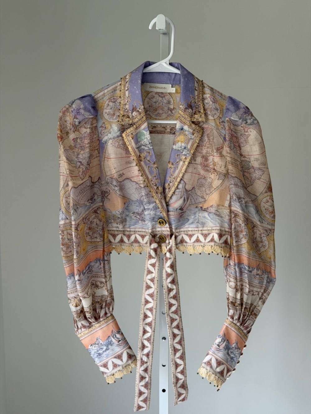 Zimmermann - High Tide printed cropped shirt - Picture 3 of 6